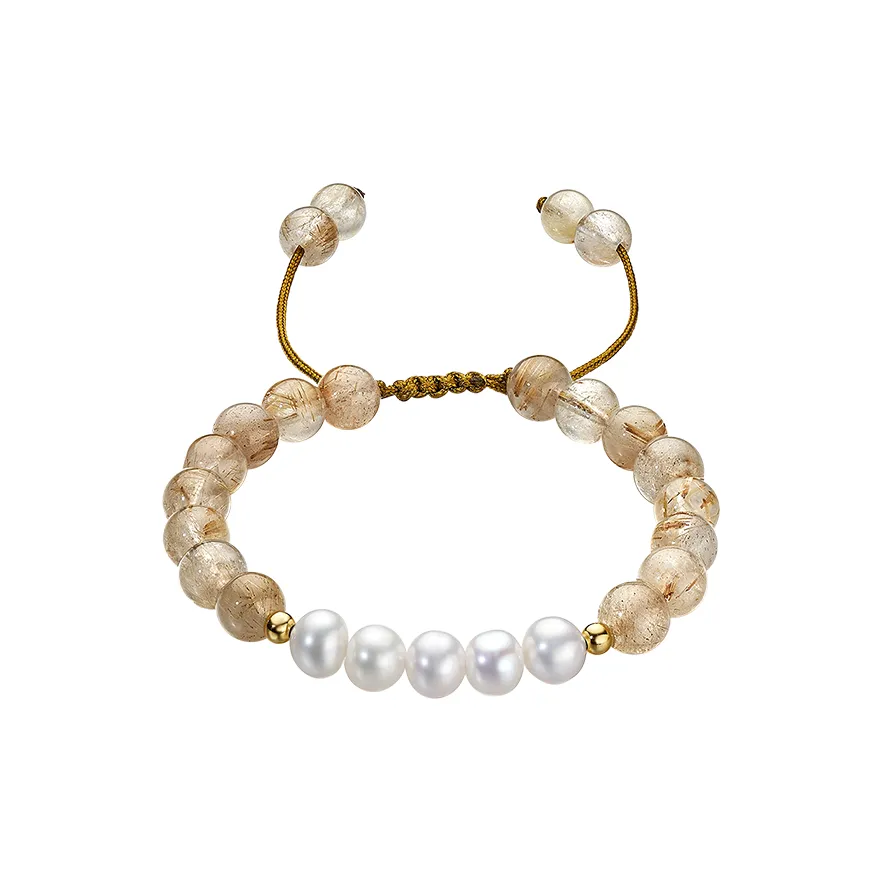 ME LUXE Серебро S925 Элегантный Модный Универсальный Освежающий Нишевый Дизайн Браслета с Бусинами Женские