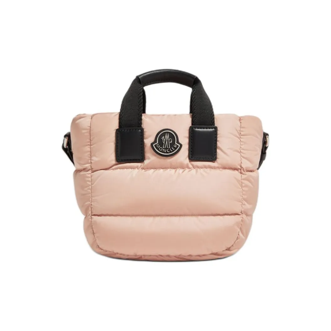 Moncler Recycled Waterproof Nylon Tote Bag, Shopping Bag, Shoulder Bag, Crossbody Bag, Handbag Mini Women's Light Pink