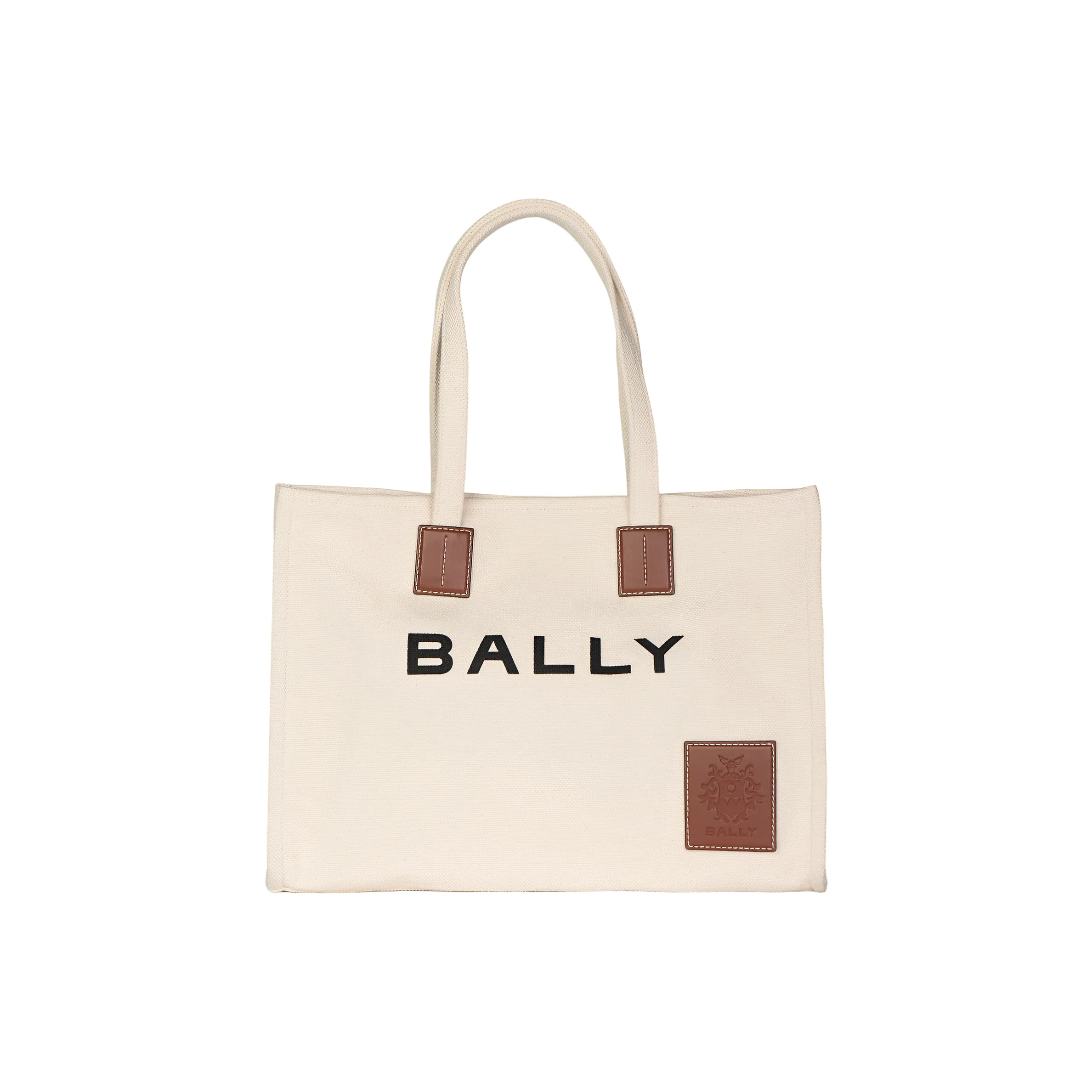 BALLY Canvas Bag, Tote Bag, Shopping Bag, Shoulder Bag, Handbag Women's White