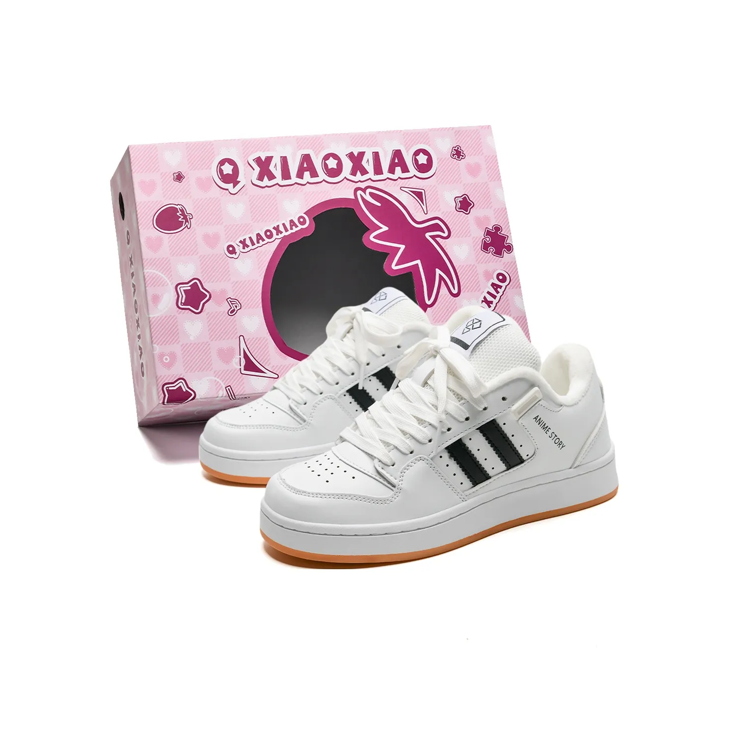 Circle Small Термический Амортизирующий Устойчивый к Износу Низкие Кроссовки для Скейтбординга Унисекс Белый Черный