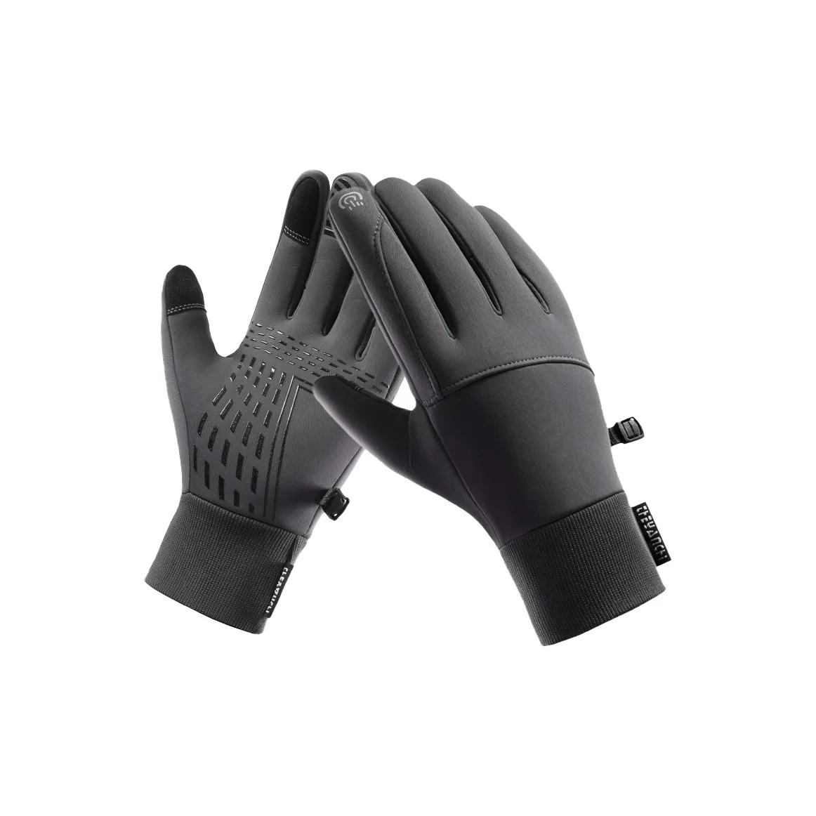 AAJF Полиэстер Силикон Проводящее волокно Fine Теплый Флис Перчатки Унисекс