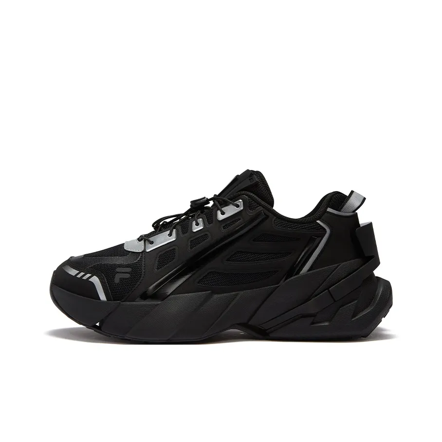 FILA FUSION Ti 22 Low Топ Casual Мужской Черный Серебряный