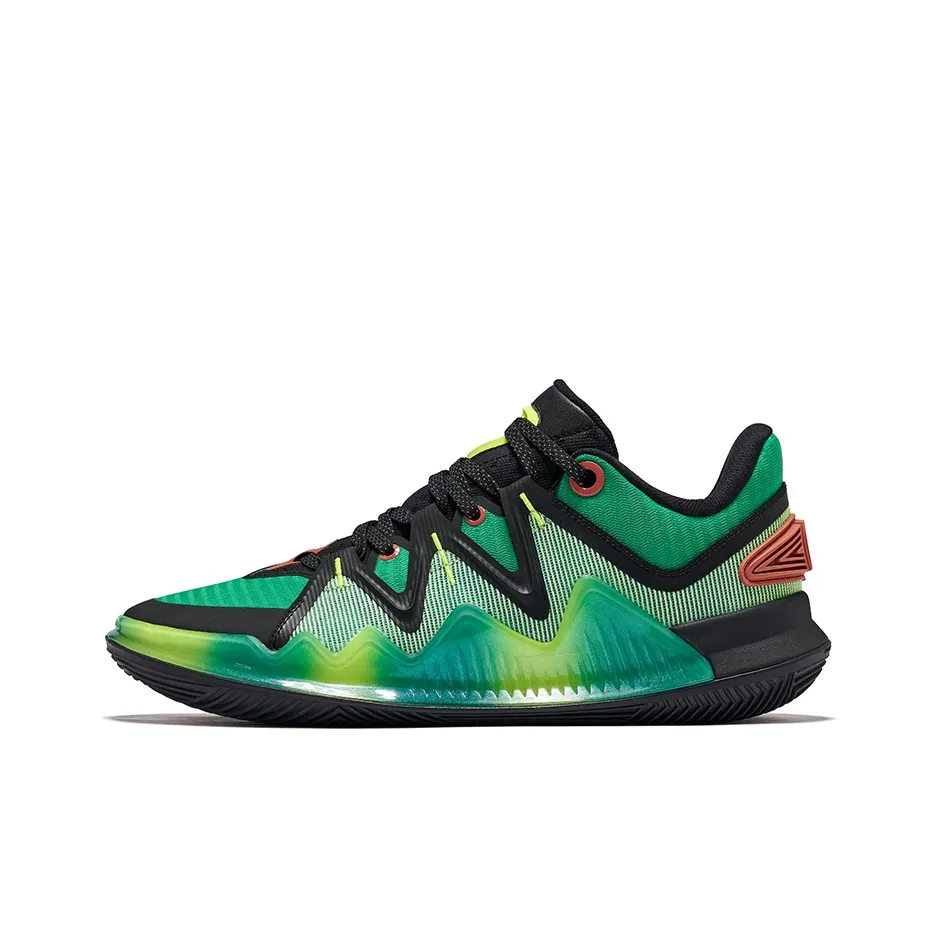 Erke Fearless EP Cushioning Anti Twist Anti Rollover Low Top Basketball Shoes Men's Lime Green Jet Black