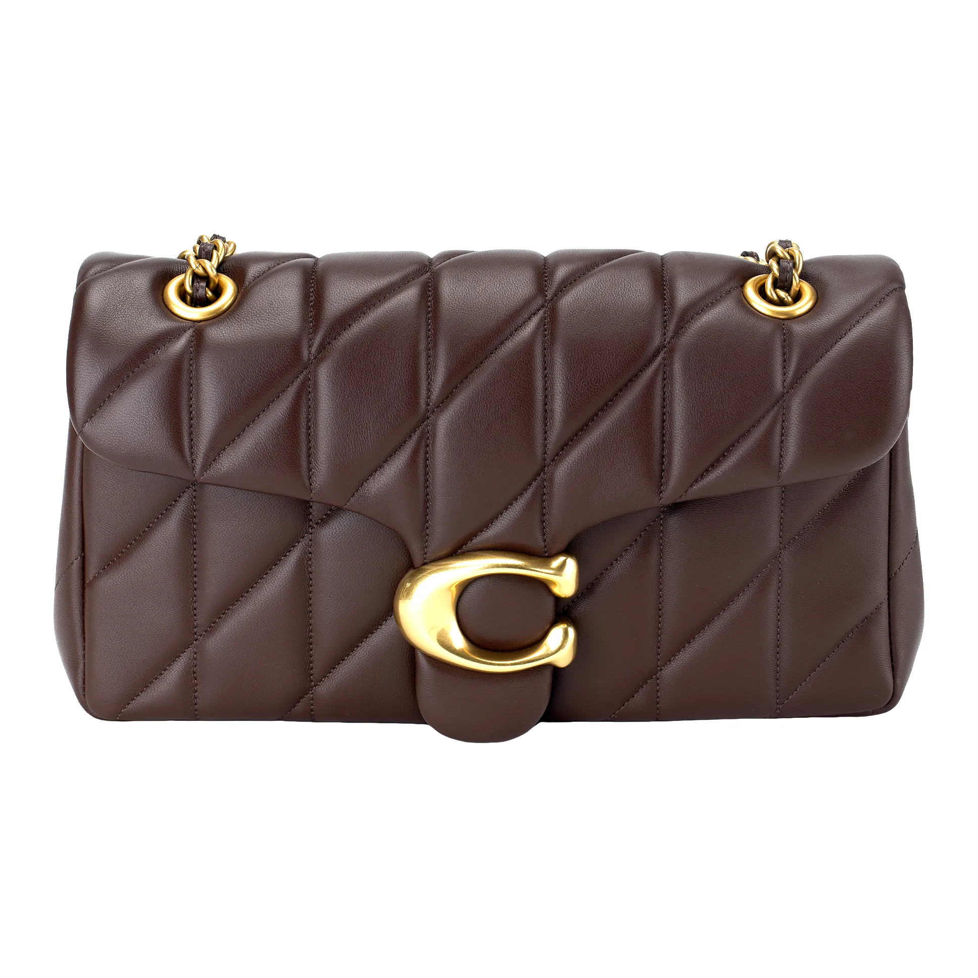 COACH Tabby Nappa Leather Crossbody Bag Shoulder Bag Medium Size Women's Maple