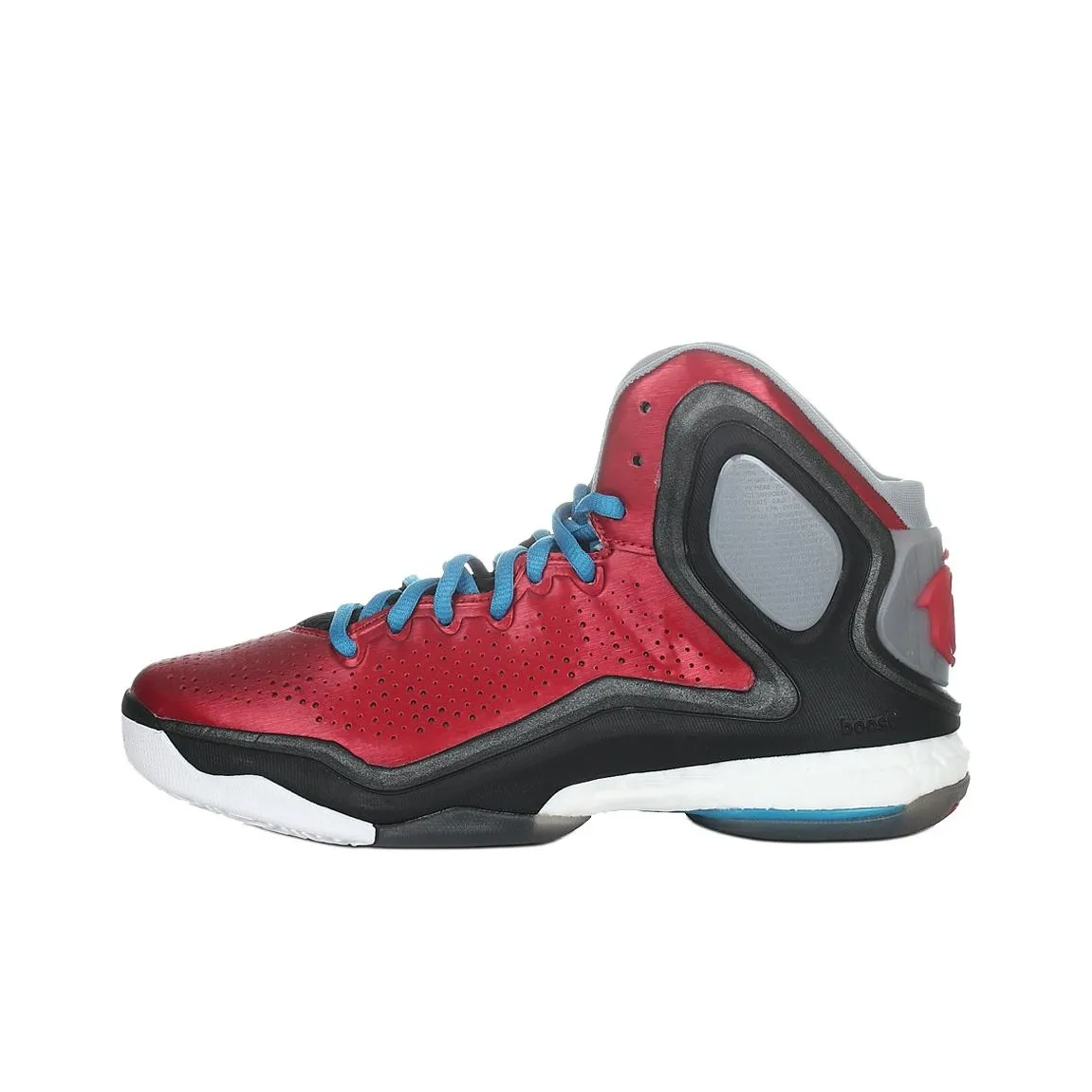 Adidas D Rose 5 Амортизация Износостойкий Высокий Топ Детские Баскетбольные Кроссовки Красный Подростки