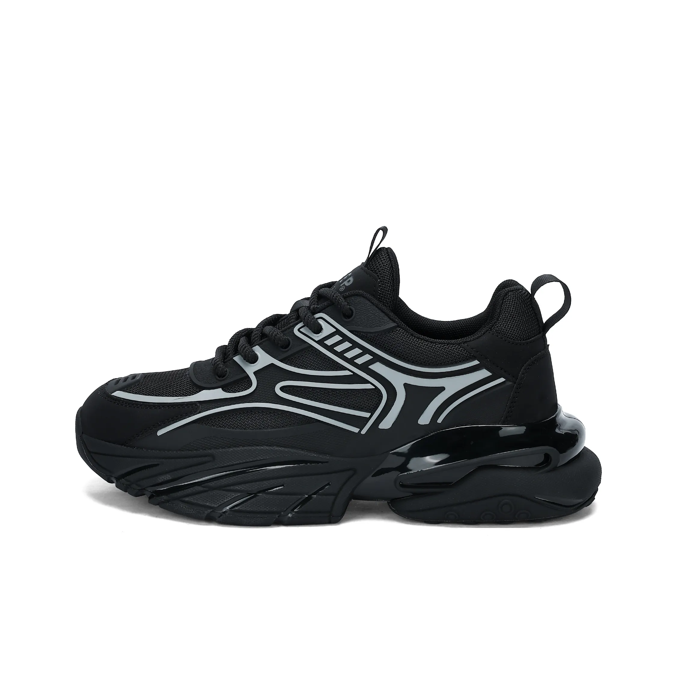 JEEP SPIRIT Low Top Chunky Sneakers Men's Graphite Silver