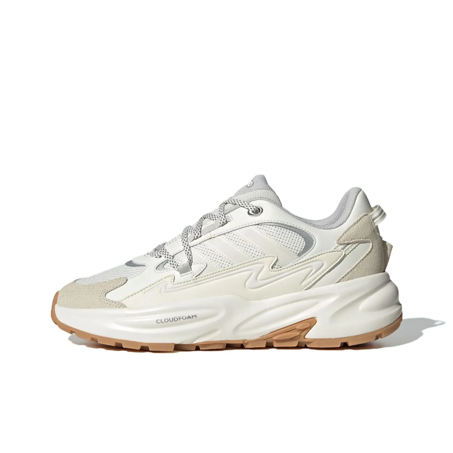 Adidas OZWAVE SURGE Anti Slip Wear Resistant Low Top Chunky Sneakers Unisex White