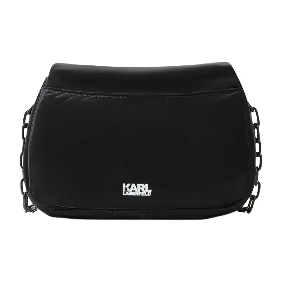 KARL LAGERFELD Полиэстер Сумка через плечо Средняя Женская Черная