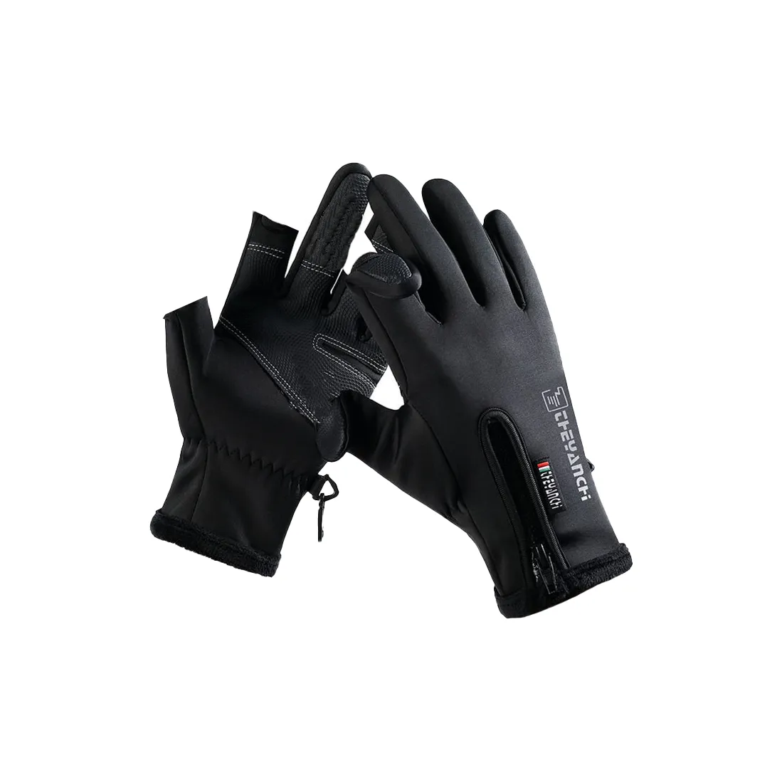 AAJF Флис Силикон Проводящая кожа Водоотталкивающая ткань Вязаные перчатки Унисекс