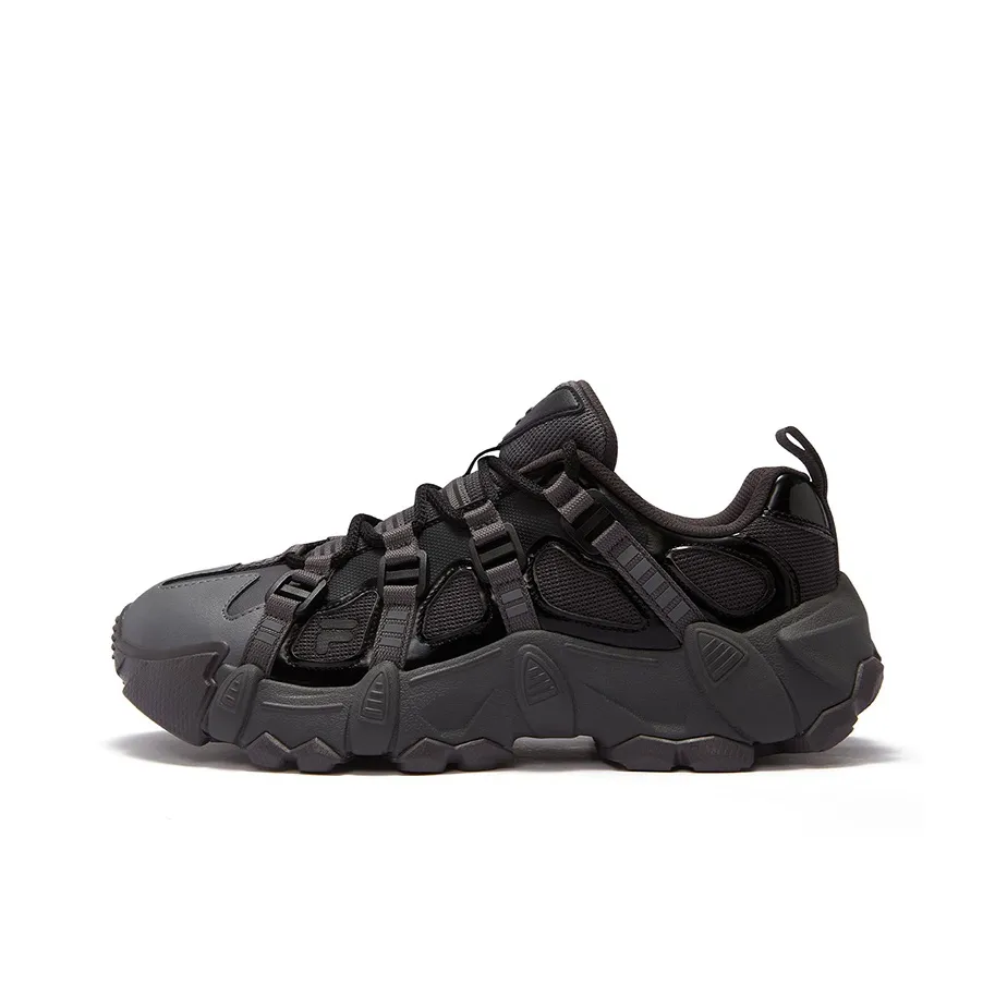 FILA FUSION EXOCET Mountains Wear-Resistant Low-Top Casual Shoes Men's Black Gray