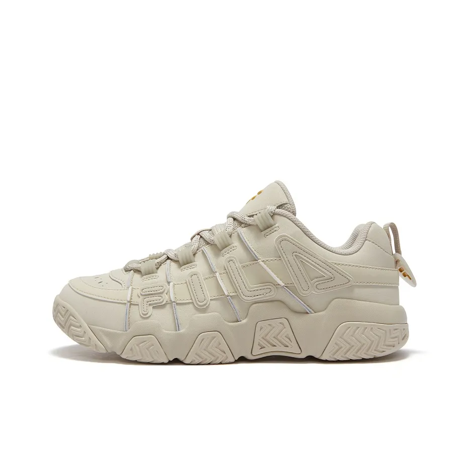 FILA FUSION Buster Пухлые туфли Устойчивые к истиранию Низкий топ Винтажные баскетбольные кроссовки Мужской Желтый