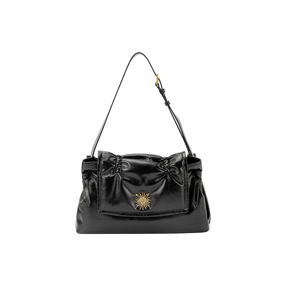 VANESSA HOGAN Helios Series Коровья кожа Сумка через плечо Сумка на плечо Большая Женская Черная