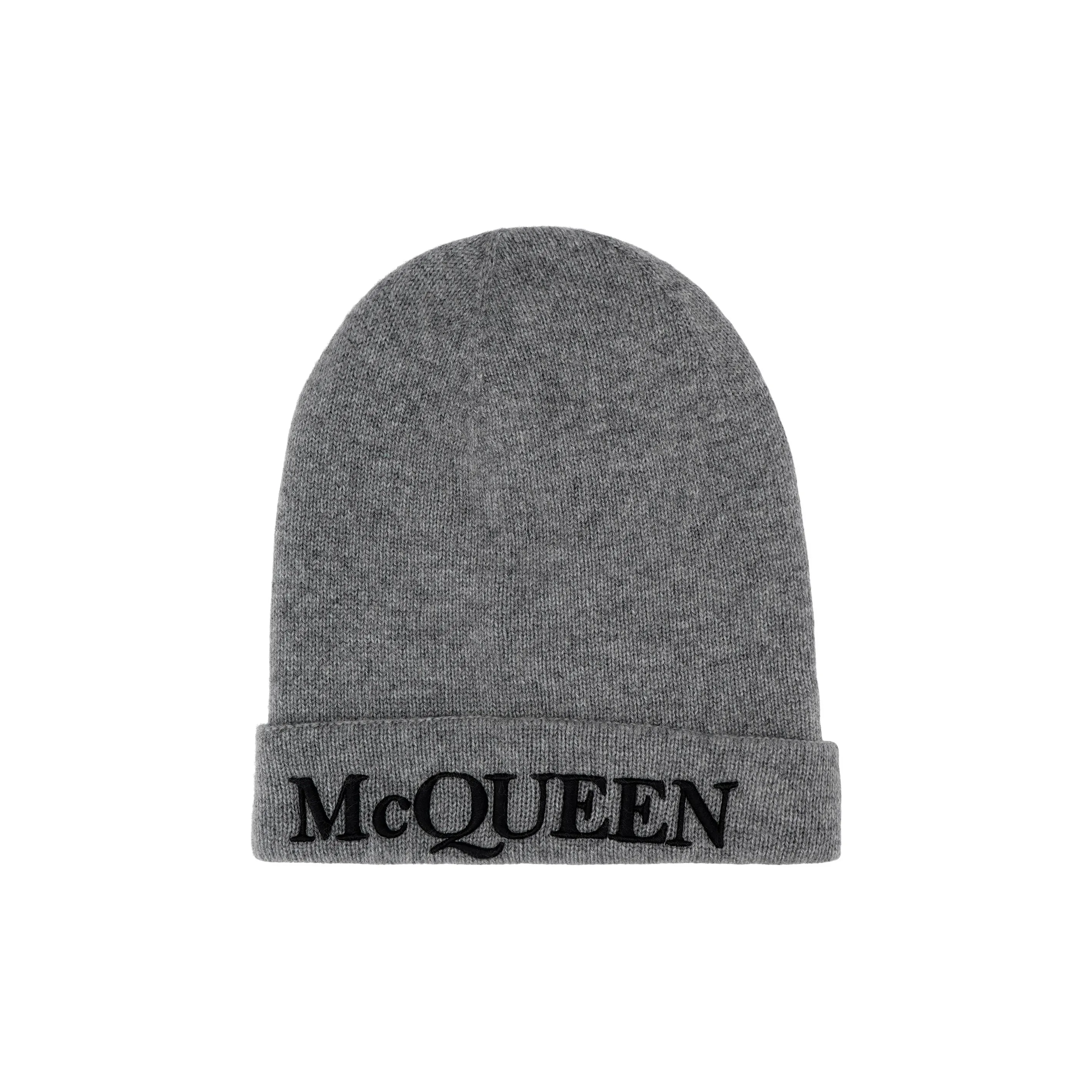 Alexander McQueen Logo Embroidered Knitted Beanie