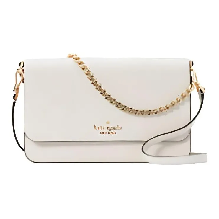 Kate Spade Saffiano Leather Crossbody Bag, Shoulder Bag Women's White