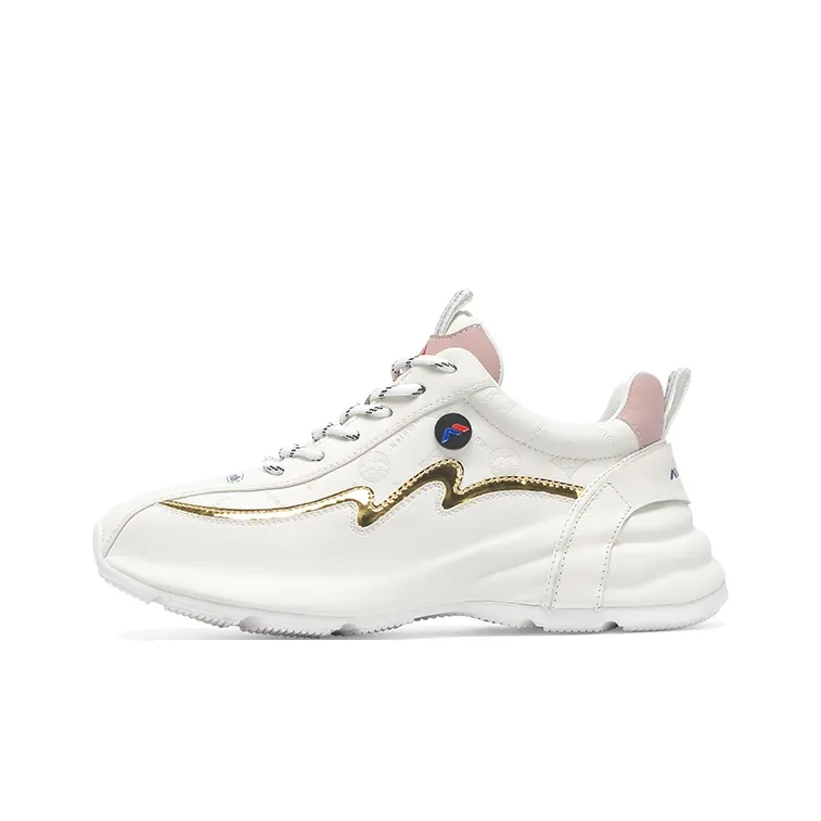 KOLUMB Амортизация Износостойкий Низкий Топ Повседневная Обувь Женская Белая Розовое Золото