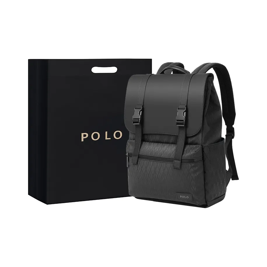 POLO Synthetic Leather Backpack Large Size Men's Multicolor