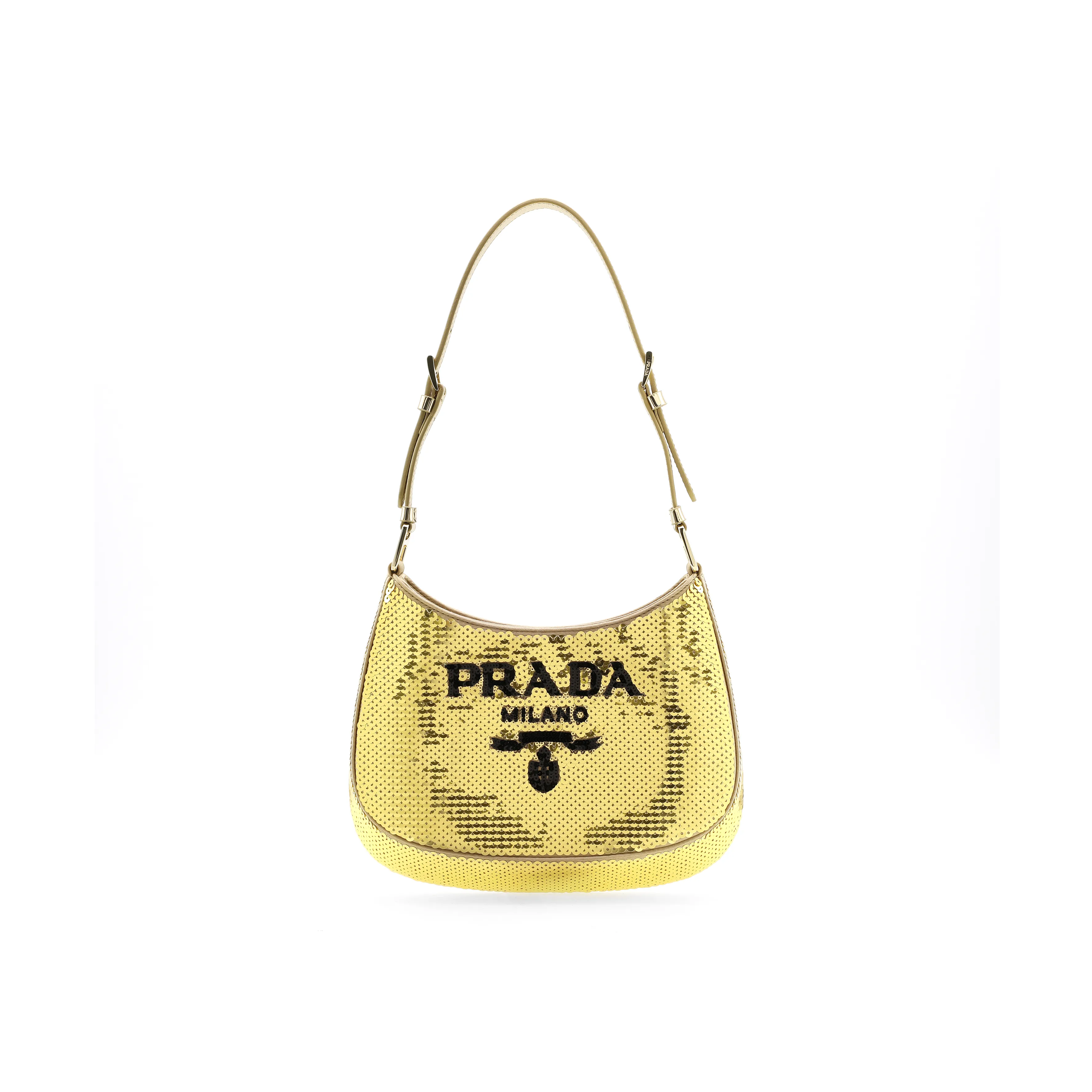 PRADA Fabric Handbag, Shoulder Bag Women's Gold
