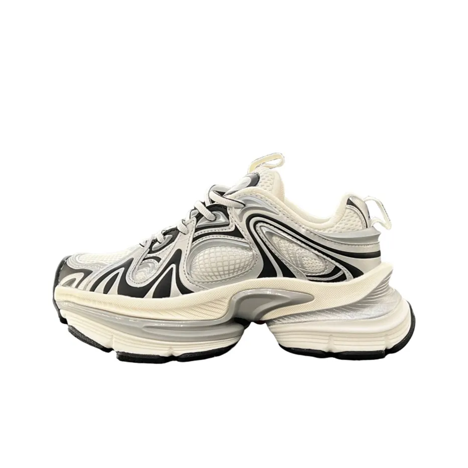 ANTA Противоскользящие и износостойкие визуально увеличивают рост Низкие кеды Мужские Бежево-серый Черный