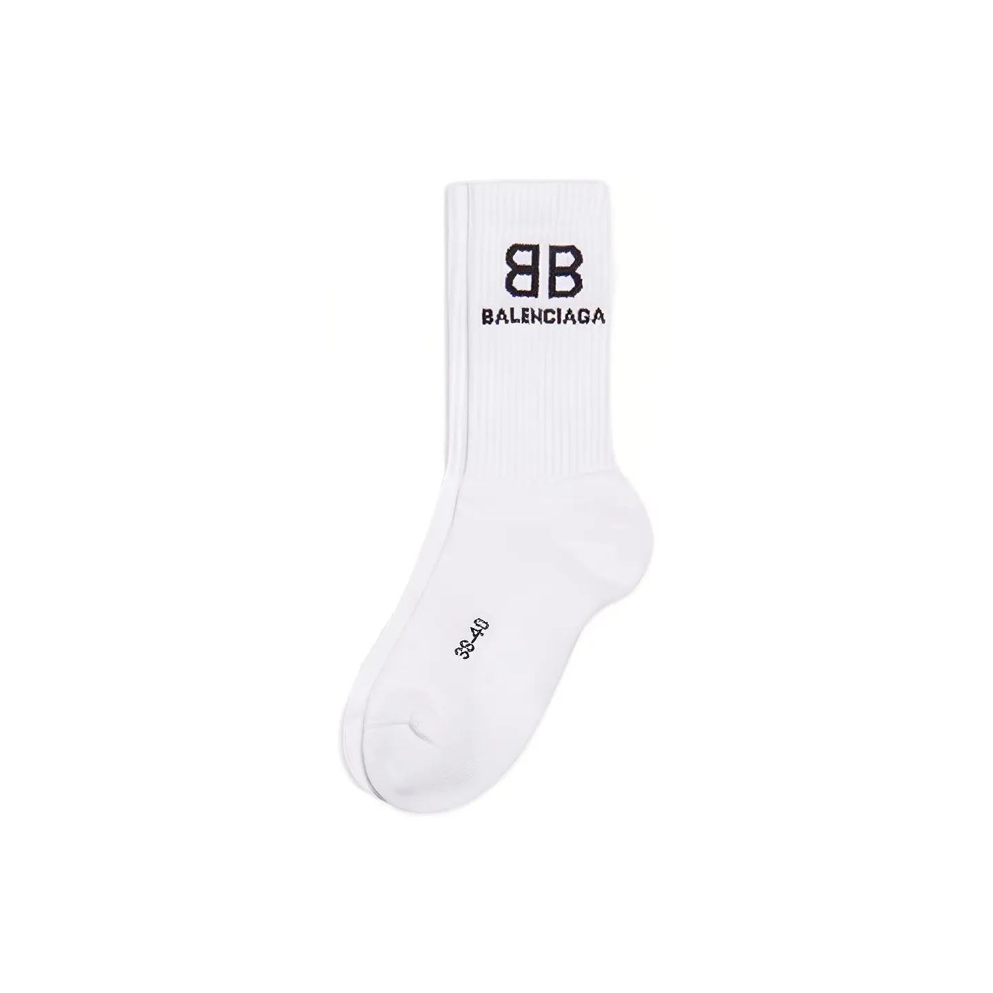 Balenciaga Bb Logo Tennis Socks White/Black