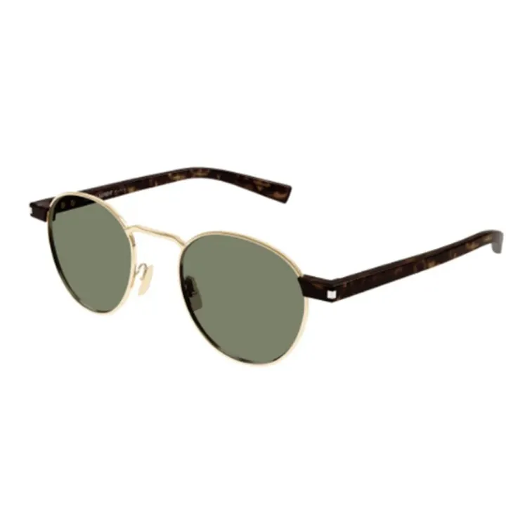 SAINT LAURENT Металл Круглые Солнцезащитные очки Мужские Черепаховый