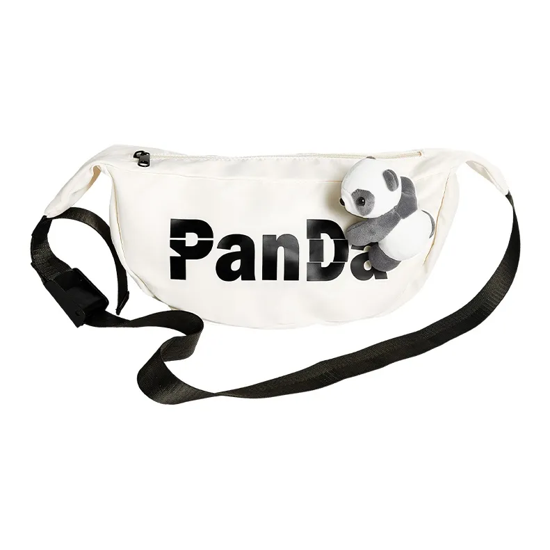 The Green Party Fabric Sling Bag Unisex Black/White