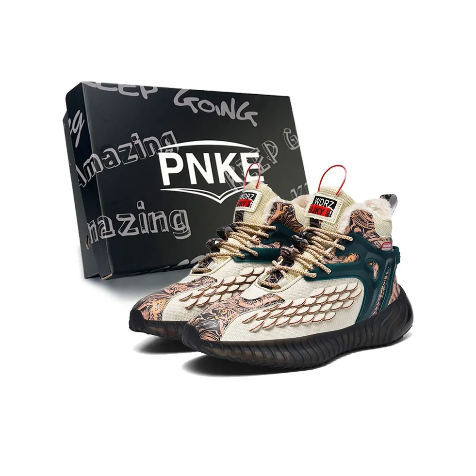 PNKE Anti-Slip And Wear-Resistant Height Increasing Warm Casual Shoes Men's