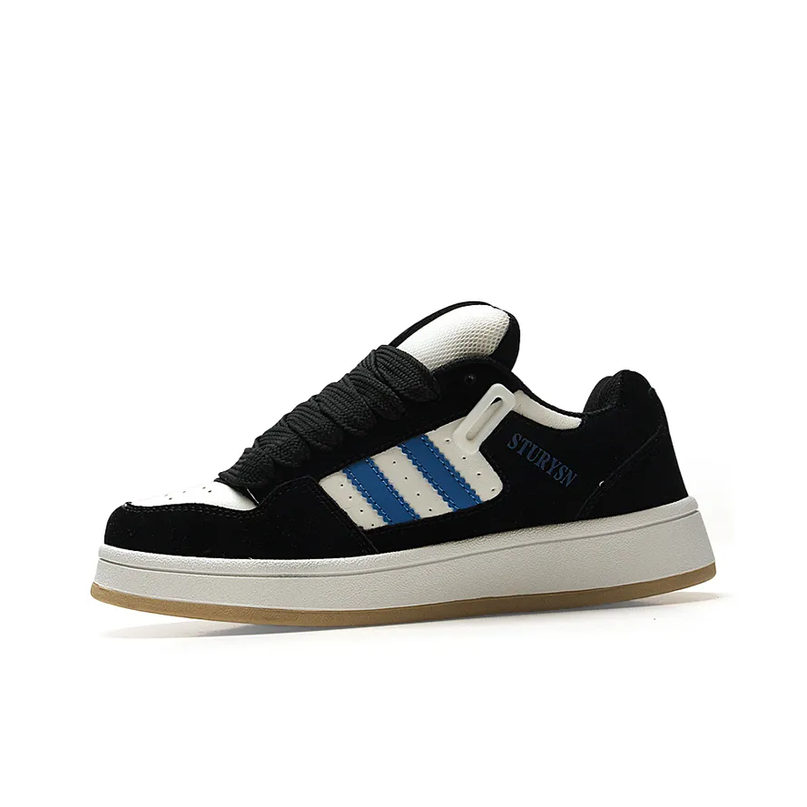 STUR YSN Wear resistant And Lightweight Low Top Skateboard Shoes Women's Black Royal Blue