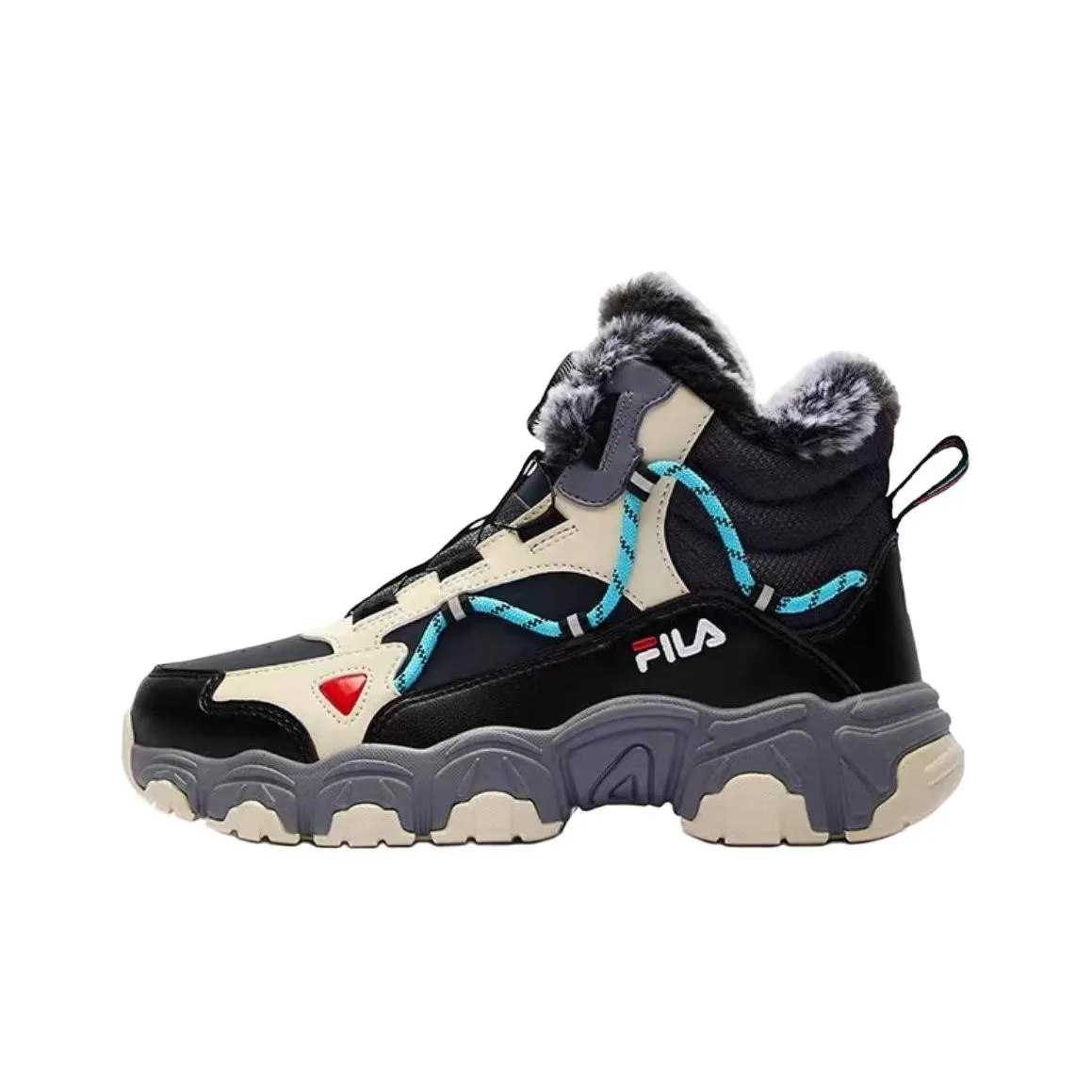 FILA KIDS BOA Противоскользящие термические детские ботинки синие черные для подростков