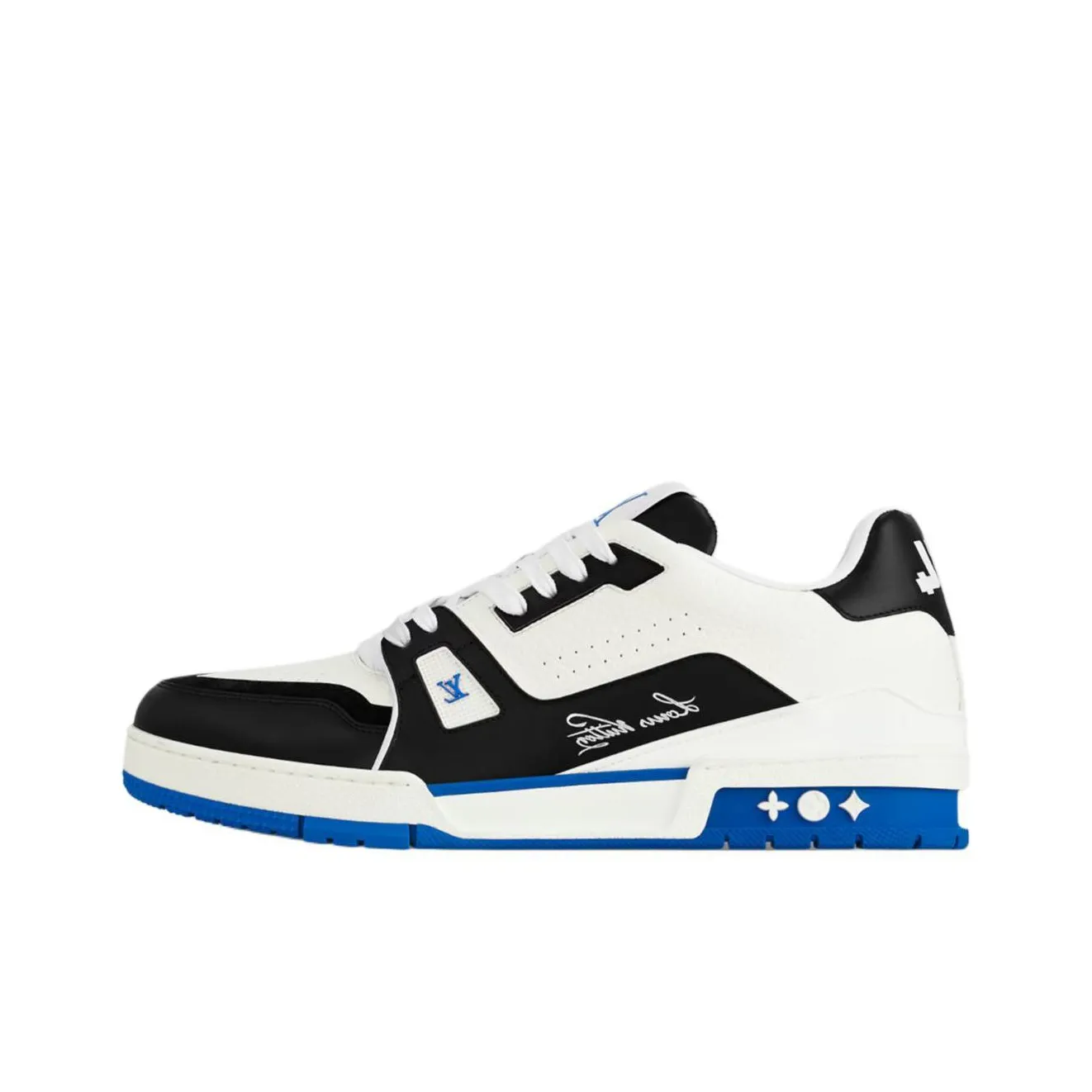 LOUIS VUITTON Trainer Low Top Skateboard Shoes Men's Blue Black