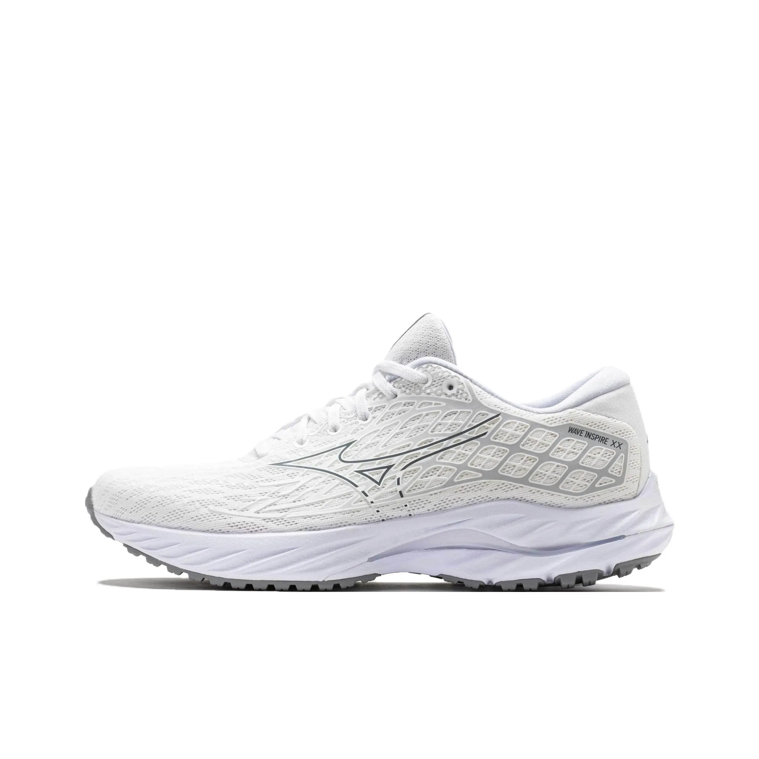 Mizuno Wave Inspire 20 Slip Resistant, Abrasion Resistant, Breathable Low Top Training Shoes Men's White