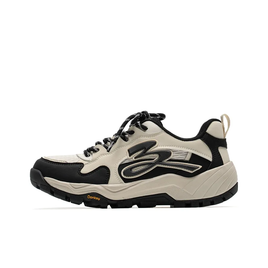 Mule Donkey Low Топ Толстая подошва Кроссовки Унисекс Черный Белый