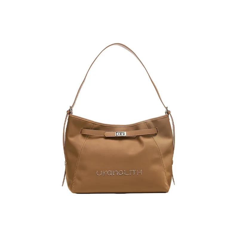 URANOLITH Nylon Tote Bag Shopping Bag Shoulder Bags Regular Women's Chestnut Brown/Glass Green