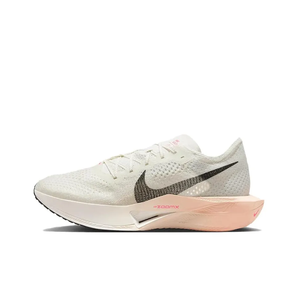 Nike ZoomX Vaporfly Next% 3 Low Top Marathon Running Shoes Men's White Pink