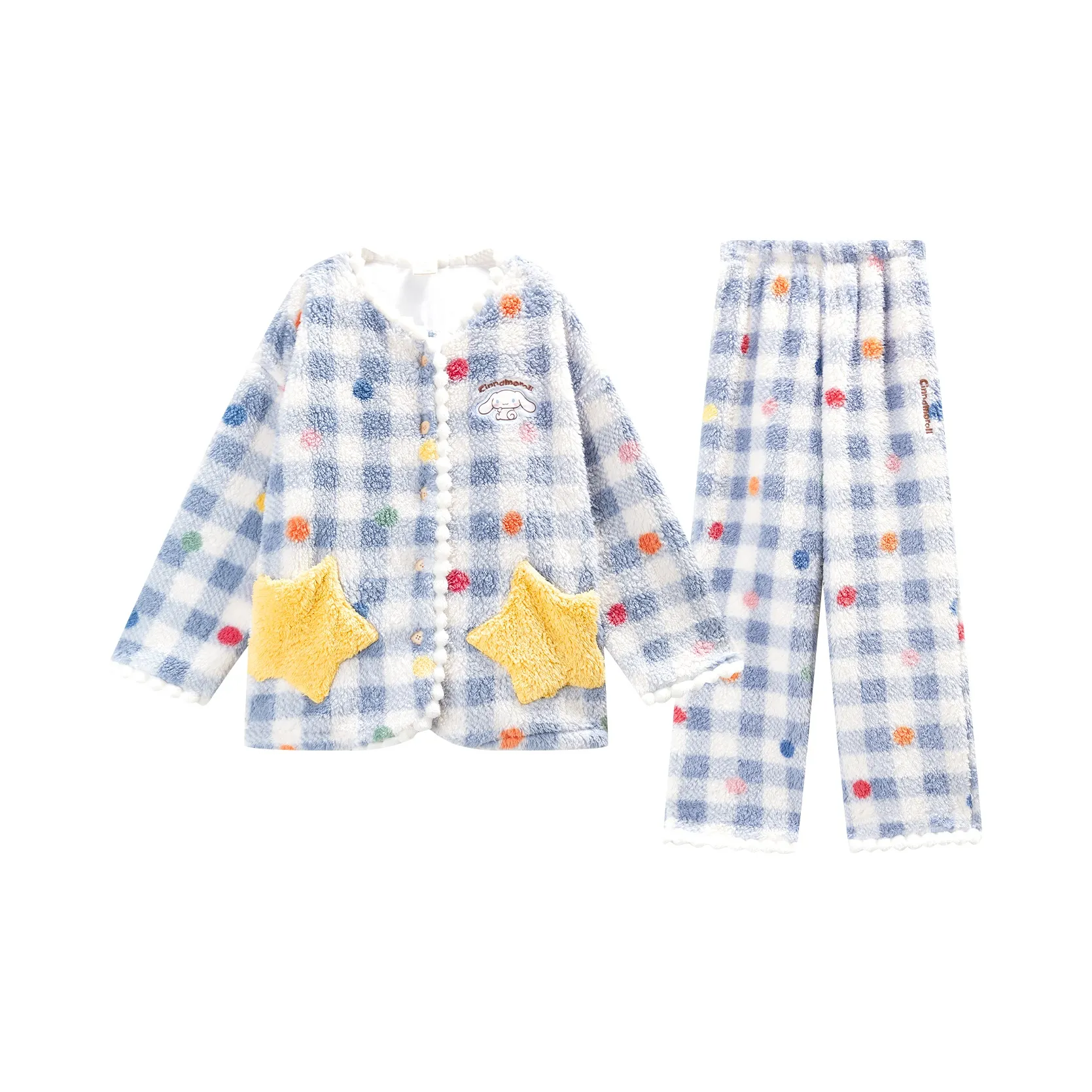 GUKOO x Sanrio Yugui Dog Pajama Set Women's Night Blue