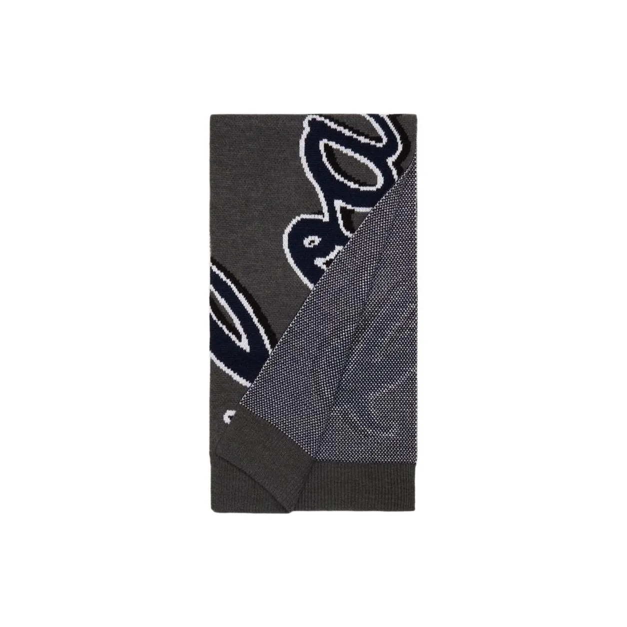 COACH Acrylic, Wool Knit Scarves Unisex Gray