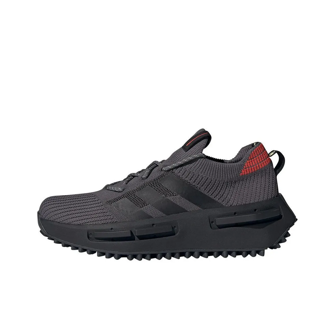 Adidas Originals NMD S1 Slip-resistant Abrasion-resistant Low Top Casual Running Shoes Unisex Black Gray Adidas Originals NMD S1 Противоскользящий Устойчивый к истиранию Низкий Топ Повседневные Беговые Кроссовки Унисекс Черный Серый