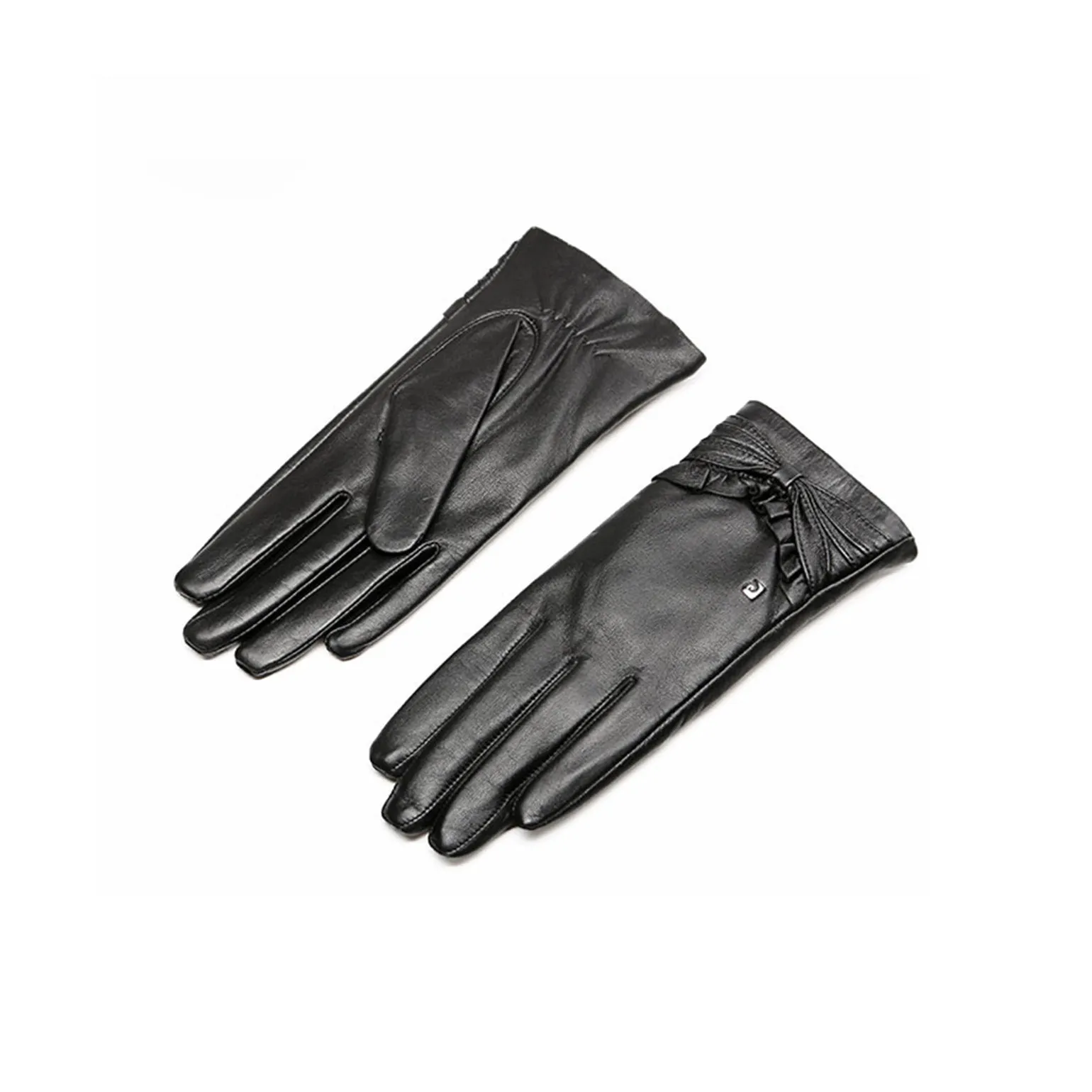 PIERRE CARDIN Перчатки из козьей кожи женские черные