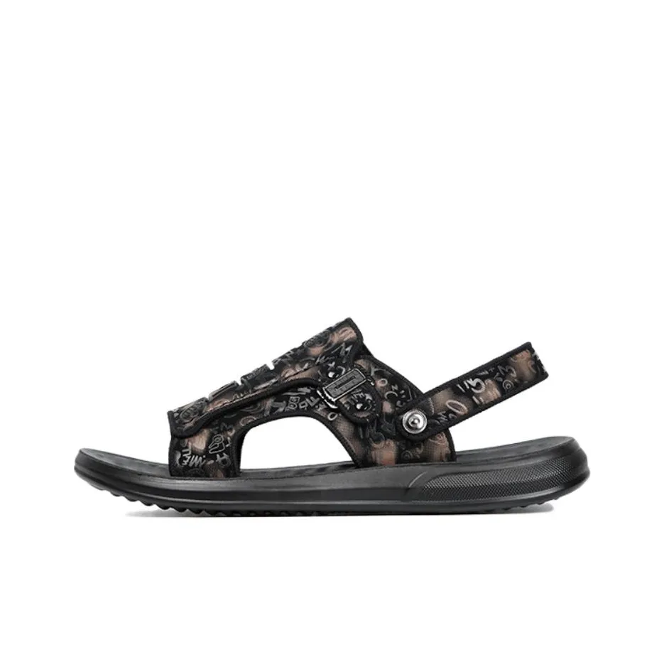 Wit Пляжные сандалии Мужской Черный Золото