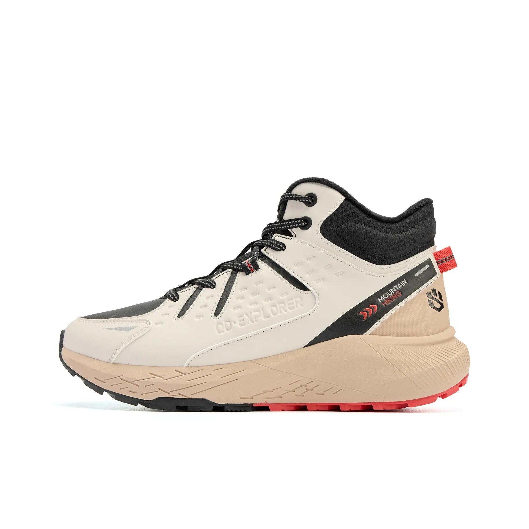 QIAODAN Повседневные высокие топы из сырой деним/черные мужские