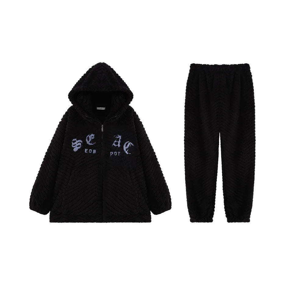 Qiao Ni Tong Пижамный комплект Мужской Крутой Черный