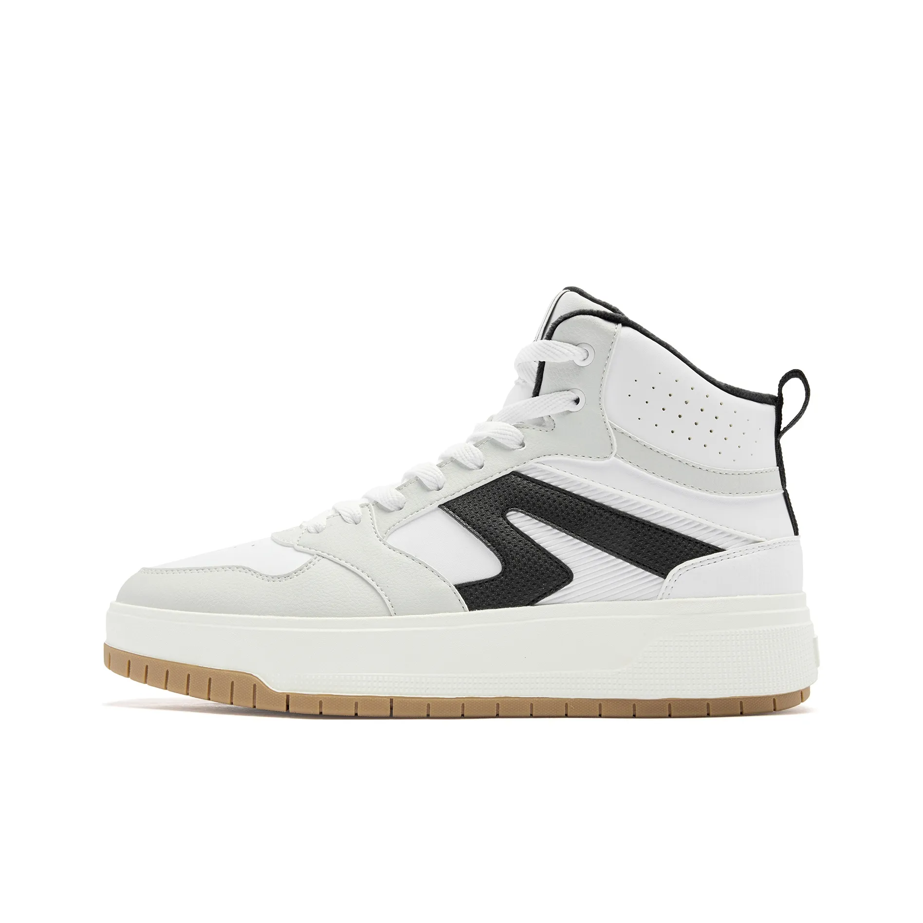 QIAODAN Скейтборд Кроссовки Высокие Светло-Серые/Белые Jordan Мужские