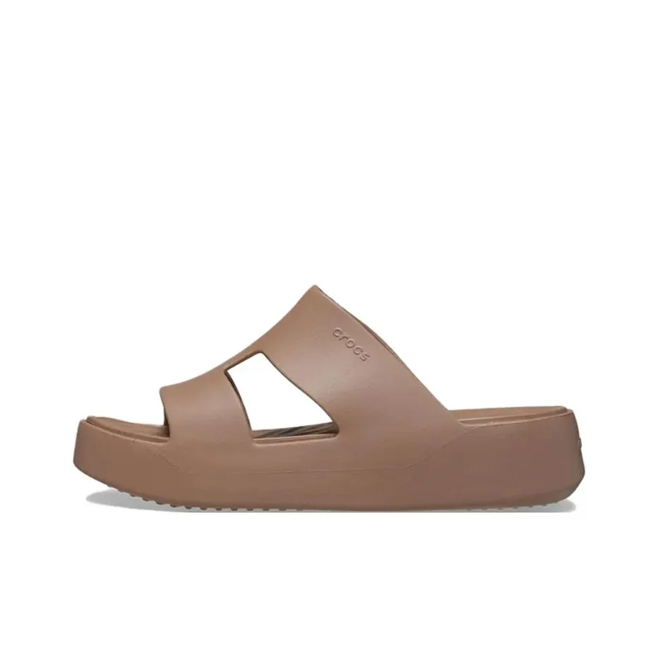 crocs classic Slip Resistant Cushioning Slide Slippers Women's Brown