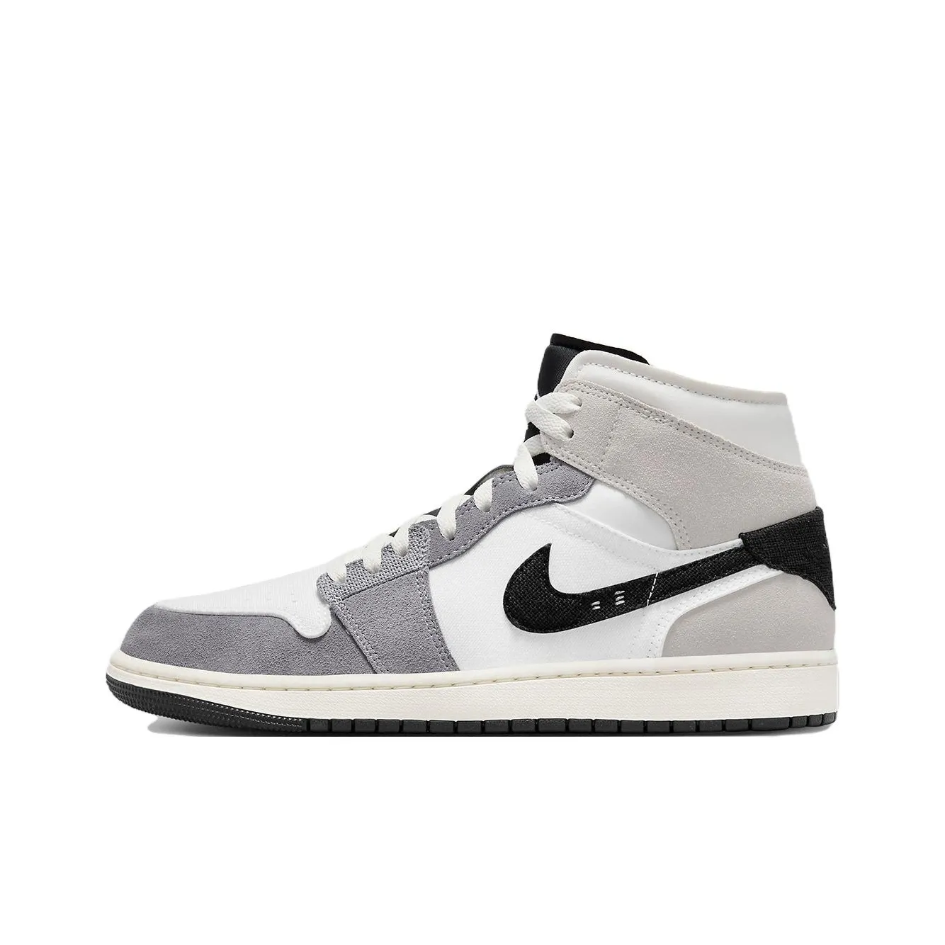 Jordan 1 Mid Se Craft White Cement Grey Black