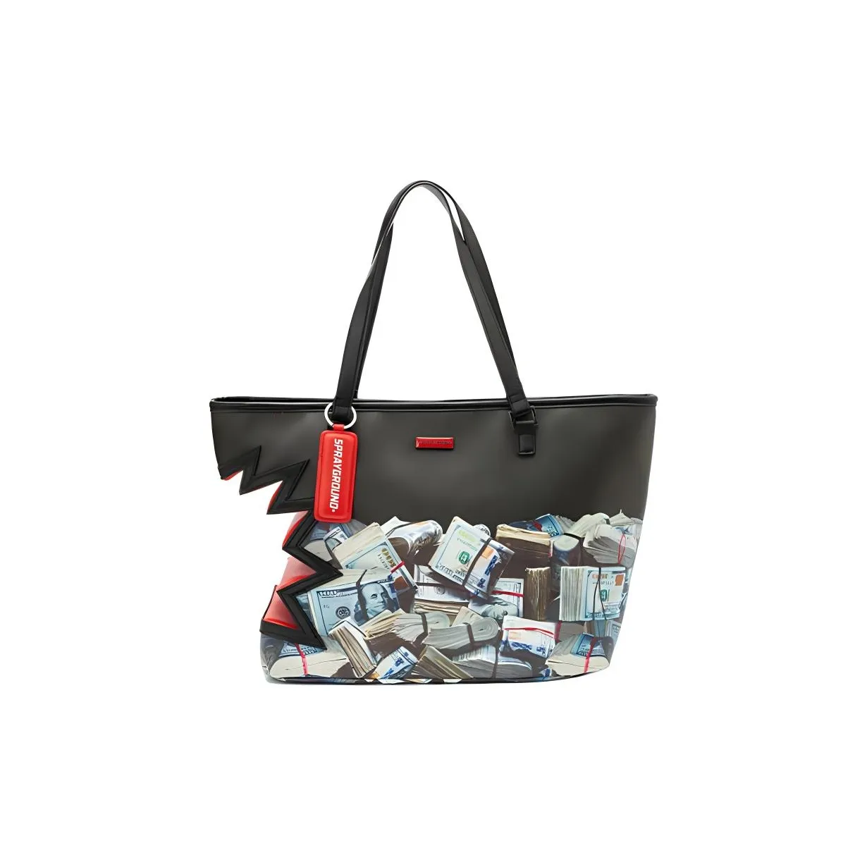 SPRAYGROUND PVC Тоут Сумка Сумка для покупок Сумка на плечо Сумка обычная Женская Черная