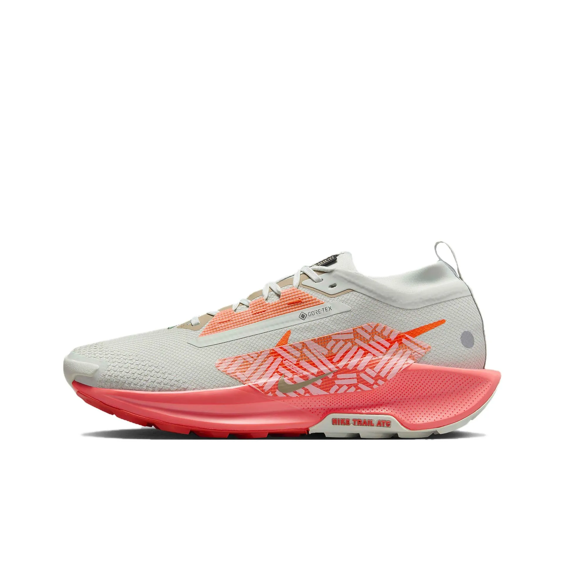 Nike React Pegasus Trail 5 Gore Tex Light Silver Light Wild Mango Vintage Coral Hyper Crimson