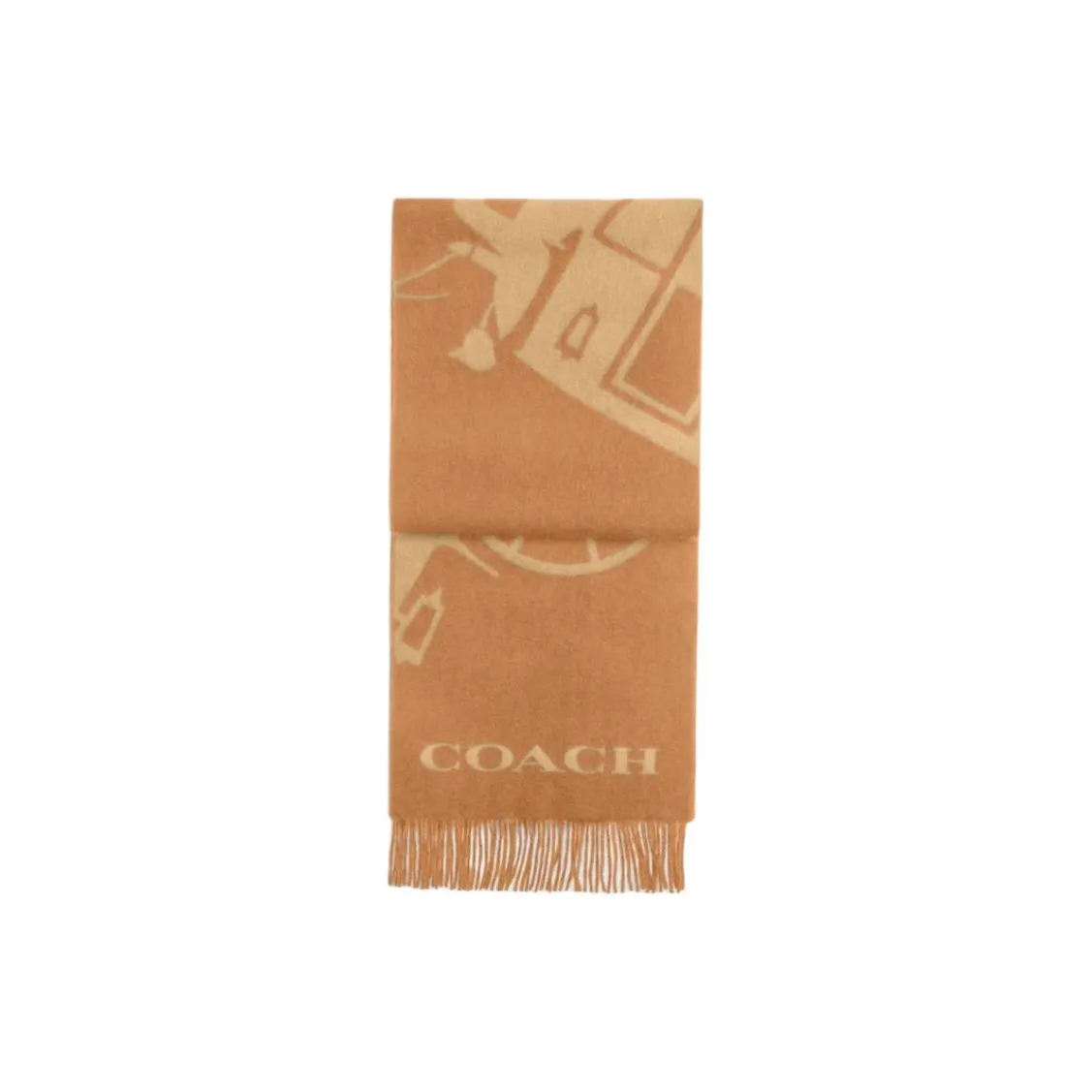 COACH 100% кашемир шарфы из трикотажа Wool Knit женские коричневый