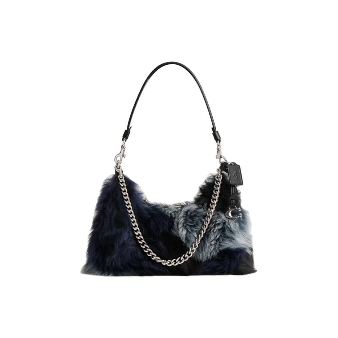COACH Shearling Portable Crossbody Bag Shoulder Bag Medium Women's Blue Multicolor COACH Овчина Портативная Сумка через плечо Сумка на плечо Средняя Женская Синяя Многоцветная