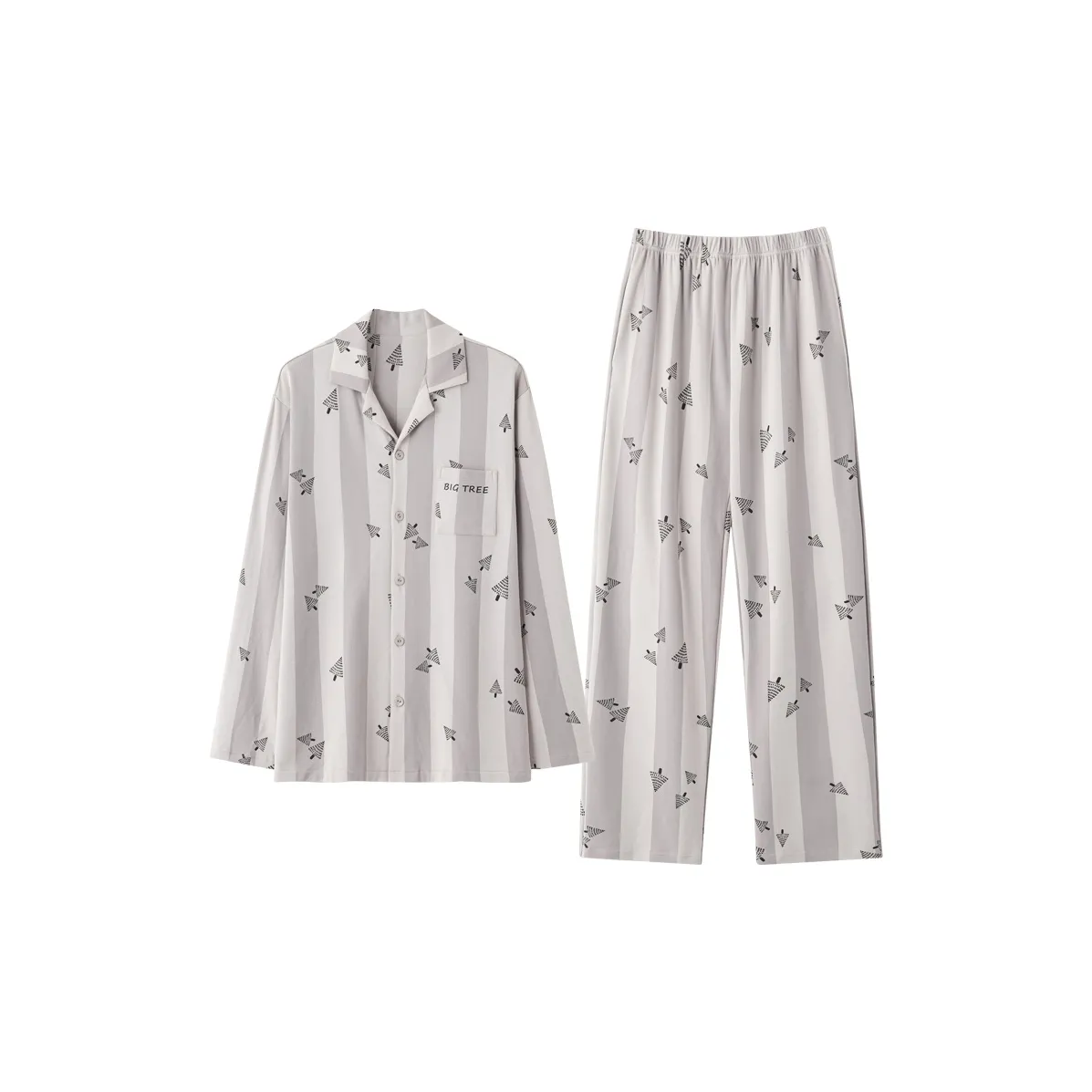 MIIOW Trend Party Series Pajama Set Men's Silver Gray