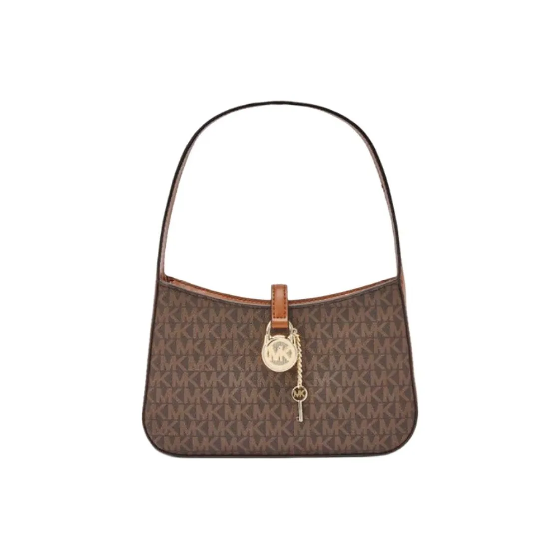 MICHAEL KORS Lyra Artificial Leather Shoulder Bag Handbag Shoulder Bag Small Size Women's Brown