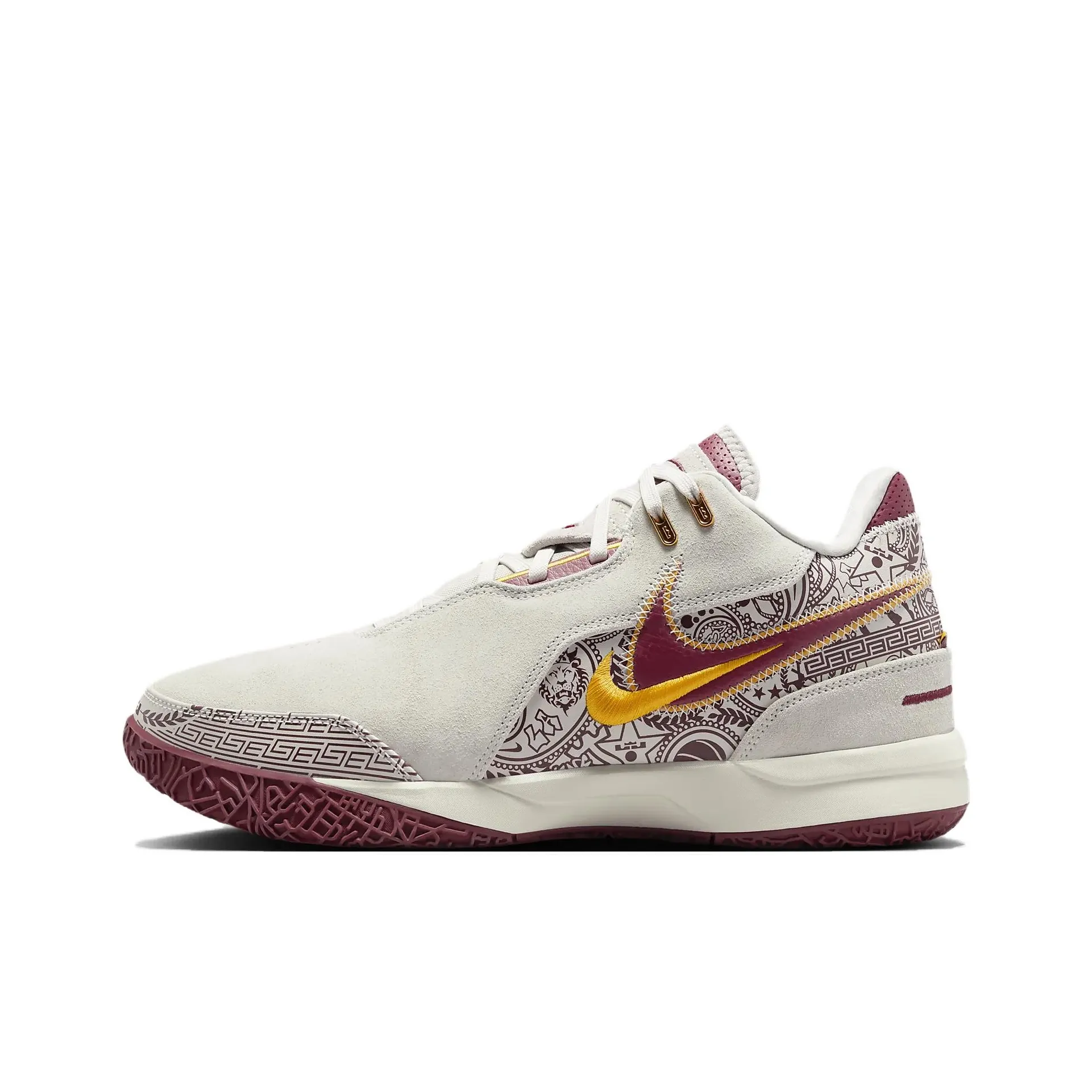 Nike LeBron NXXT Gen Slip-Resistant Abrasion-Resistant Low-Top Basketball Shoes Men's White Red Найк Леброн NXXT Gen противоскользящие устойчивые к истиранию низкие баскетбольные кроссовки мужские белые красные